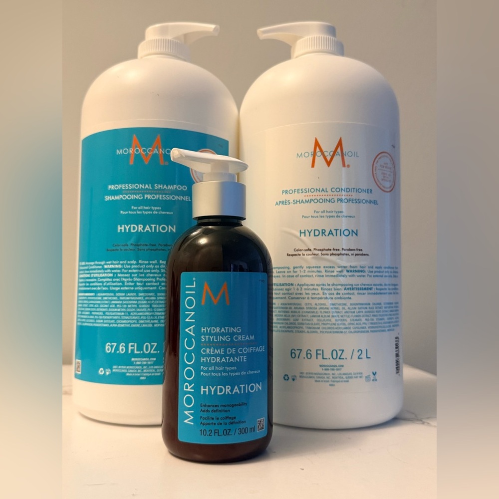 Moroccanoil Hydration Trio with Blue and White Packaging